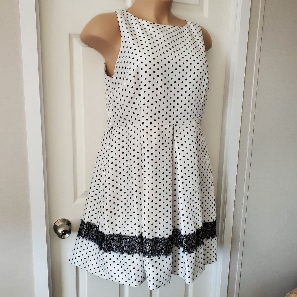 Danny And Nicole Polka Dot Dress - Picture 2 of 16